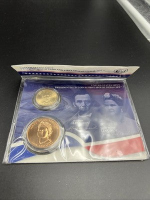 2010 Abraham Mary Todd Lincoln First Spouse $1 Presidential Coin & Medal Set OGP