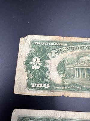Star * Note Collector's Lot 1953 $2 & 1963 $5 USN Red Seal Notes Very Circ #67