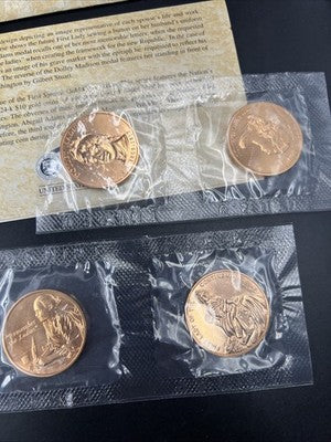 2007 First Spouse Bronze Medal Series Four-Medal Set FIRST ISSUE OGP #a