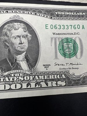 $2 Bill Collector's Lot Lucky 333s repeat Serial # 1976 $2 & 2017 $2 Bills Circ