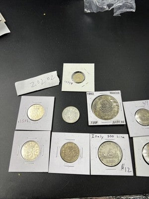 2.02 Oz ASW Weight Silver World Coin Lot SK#a - 9 coins