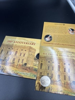 2001 Capitol Visitors Center Copper Nickel Half Dollar Coin in Gift Pack