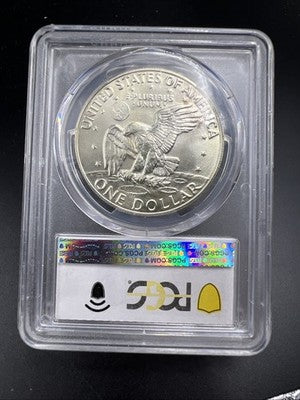 PCGS Gold Shield Gem BU 1974 S $1 Ike Eisenhower 40% Silver Dollar Coin MS67 #67