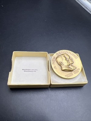 Ronald Reagan A New Beginning Many Thanks Medallic Art Co Large Medal Gem UNC