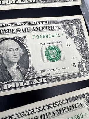 Lot of 10 2013 2017 Star * $1 FRN Federal Reserve Notes Circ #346