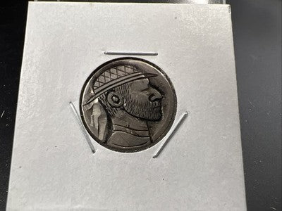 Hobo Buffalo Nickel Coin Modern Carving SKU#AA