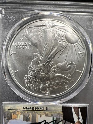 2022 ASE American Silver Eagle David Bowers Signature Boston Gallery PCGS