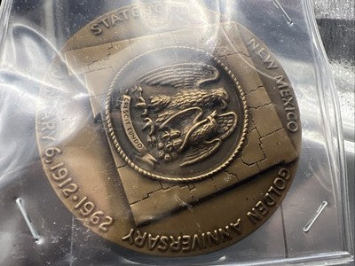 1962 50th Anniversary of New Mexico Large Bronze Medal Medallic Art Co