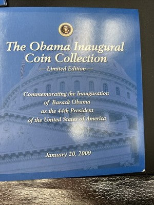 Lot of 9 Barack Obama Colorized US UNC Coins in Boxes Display Folders