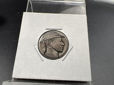 Hobo Buffalo Nickel Coin Modern Carving SKU#F6