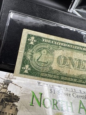 1935 A $1 North Africa Yellow Seal Silver Certificate CH VG Very Good Circ #288