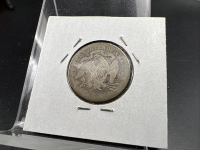 1875 25c Seated Liberty Silver Quarter Coin AG About Good Circulated #A