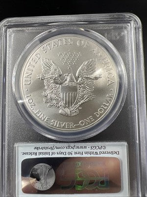 2015 W 1 Oz American Silver Eagle Coin PCGS MS69 First Strike #735
