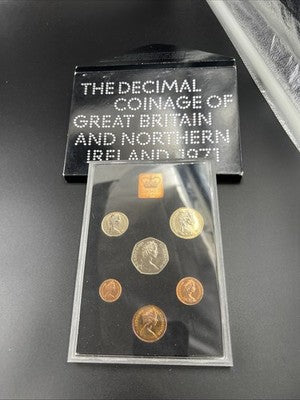 The Decimal Coinage Of Great Britain & Northern Ireland 1971 Coin Proof Set sk#C