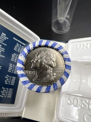 US Mint Certified 2000 D Massachusetts State Statehood Quarter Roll BU UNC