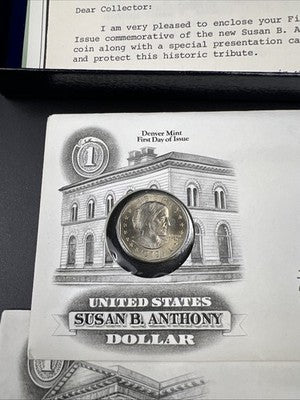 3 Coin FDOI Set 1979 P D S SBA Susan B Anthony BU UNC Dollar Coins