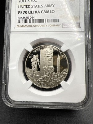 2011 US United States Army Half Dollar NGC PF70 UCAM #014