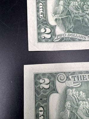 Lot of 3 Bicentennial 1976 $2 - One Naples FL Postal & 2 Same Block FRNS