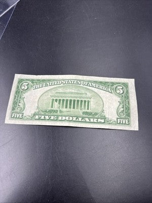 1934 $5 FRN Mule San Francisco District Federal Reserve Note Choice VF Very Fine