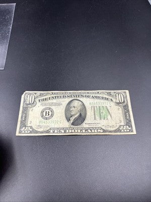 1934 A $10 FRN Ten Dollar Federal Reserve Note New York District VG Circ #72
