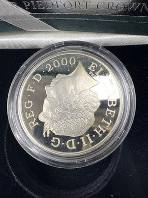 2000 Queen Mother Piedfort 2 Pounds England UK Silver Proof Rare Coin w/ Box COA