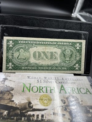 1935 A $1 North Africa Yellow Seal Silver Certificate CH VG Very Good Circ #42