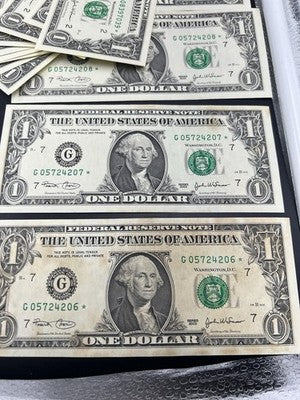 30 Consecutive 2003 * Star FRN Federal Reserve Notes UNC to UNC Details #50