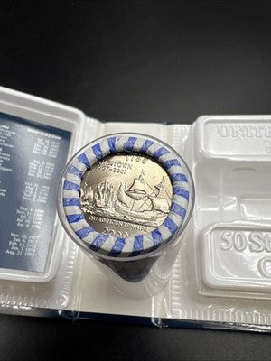 US Mint Certified 2000 P Virginia State Statehood 40 Coin BU Quarter Roll