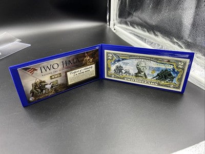 Iwo Jima Colorized Enhanced 2017 A 2 Two Dollar Federal Reserve Note Unc #38