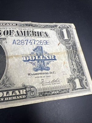 1923 $1 One Dollar Silver Certificate Choice VG Very Good FR 238 Woods White #28