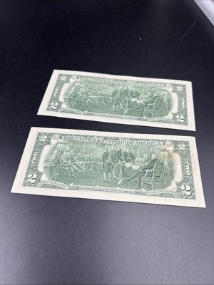 2 Consc 2013 $2 FRN CH AU Notes Repeat Serial #22330055 & #22330054