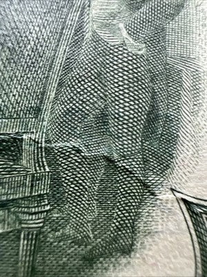 Obstructed Printing Error 1976 $2 Bicentennial Postal Bill Printed Thru String