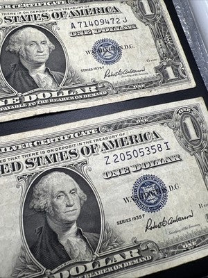 Lot of 16 1957 1935 $1 Dollar Silver Certificate Blue Seal Notes VG / F #42
