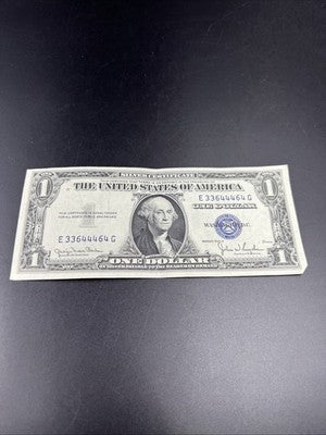 1935 D $1 Wide Margin US Silver Certificate VF Very Fine Neat Serial #33644464