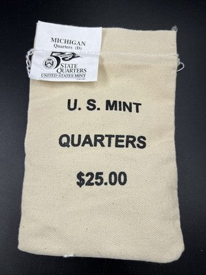 U.S. Mint Bag of 100 2004 D Michigan State Statehood Quarters BU UNC