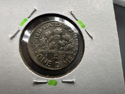 Off Center Broadstrike 1997 D 10c Roosevelt Dime Coin XF EF Extra Fine Circ