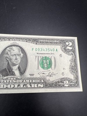 1976 $2 FRN Bicentennial Federal Reserve Note Choice Unc #540 Atlanta District