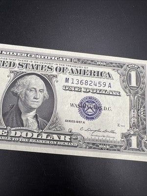 1957 A $1 One Dollar Blue Seal Silver Certificate UNC Uncirculated #459