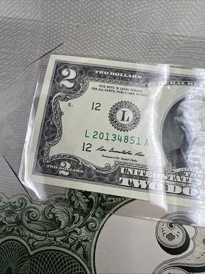 Matching Serial #2 2003 A 2009 $2 FRN Federal Reserve Note 2013 Double deuce set