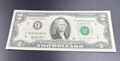 1995 $2 FRN Federal Reserve Note Choice Uncirculated #90554603 Atlanta District