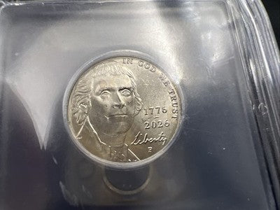 1776 - 2026 P 5c Double Date Jefferson Nickel ICG MS66 FS #57
