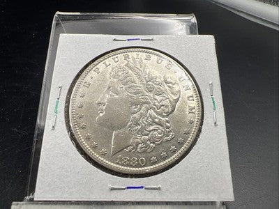 1880 O Micro o $1 Morgan Silver Dollar Coin AU About UNC #a