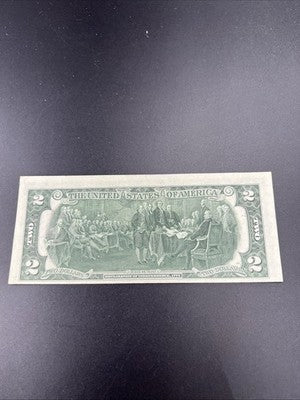 1976 $2 Two Dollar Bicentennial Bill Brookyln NY Postmarked (no Stamp) UNC #276