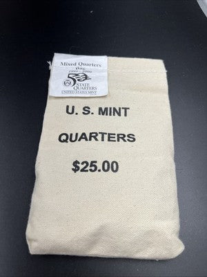 U.S. Mint Bag of 100 1999-2000 Mixed State Statehood Quarters BU UNC sk#c3