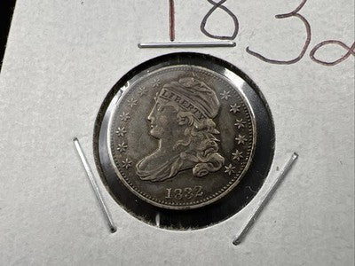 1832 10c Capped Bust Silver Dime Coin Choice VF Very Fine Circ