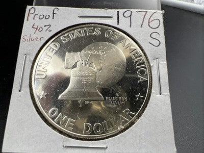 1976 $1 Ike Eisenhower 40% silver Dollar Coin Gem Proof SK#a
