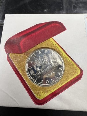 1972 $1 Canada Copper Nickel Canoe Dollar Gem UNC in Postcard