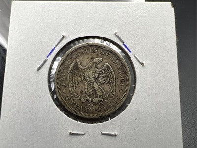 1875 S 20c Seated Liberty Twenty Cent Silver Quarter Coin XF EF Extra Fine Circ