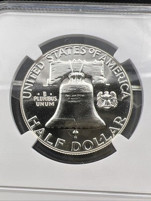 1957 50c Franklin Silver Half Dollar Coin Gem Proof PF68 NGC Certified #003