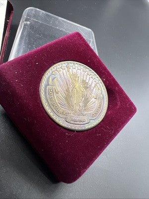 1986 Centennial Souvenir Medal Statue Of Liberty NYC New York Neat Toning